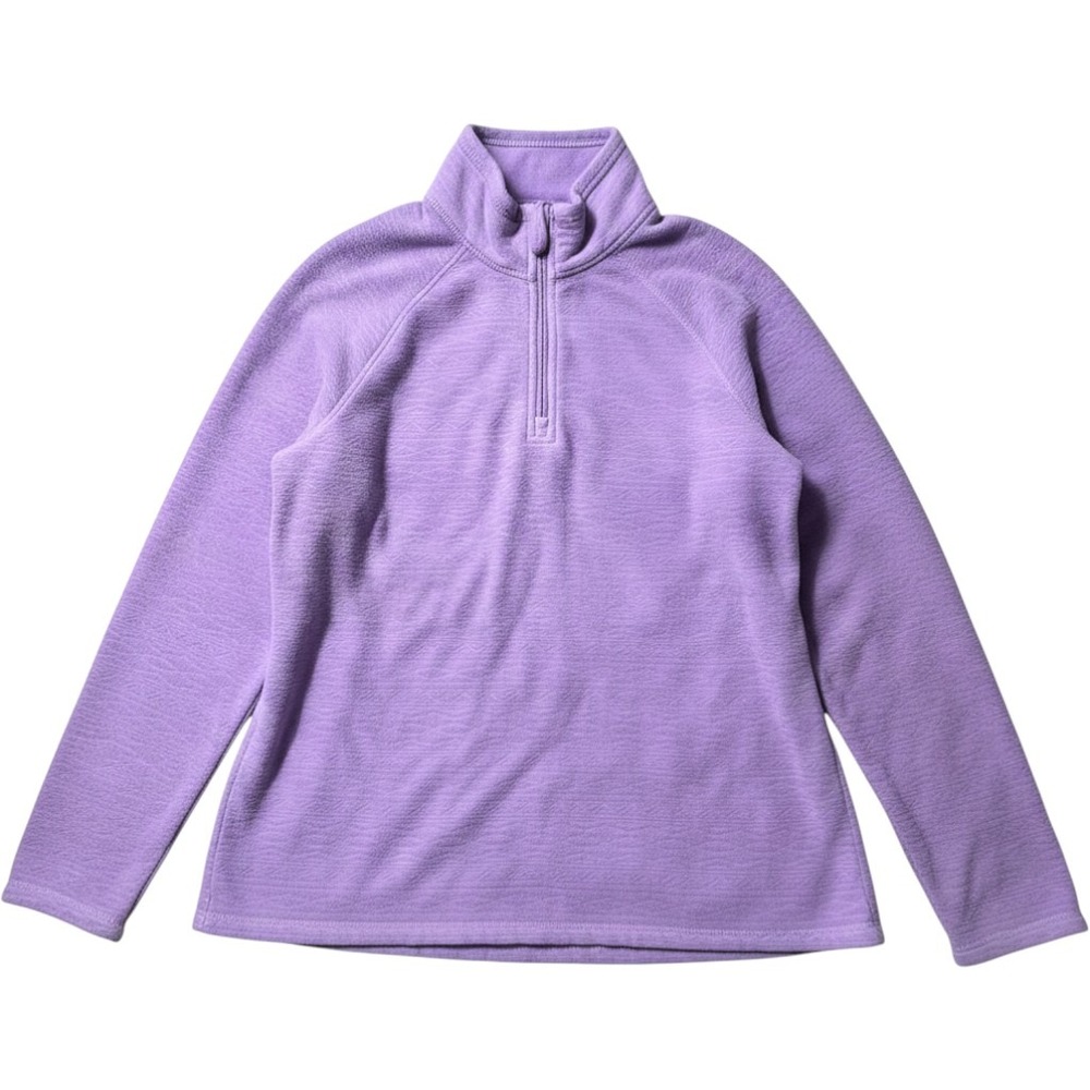 Eddie Bauer Fleece Pullover Women 2XL Purple Quarter Zip Gorpcore Cozy Hiking